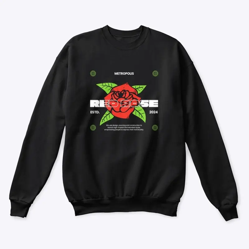 “Red rose” Unisex Crewneck Sweatshirt