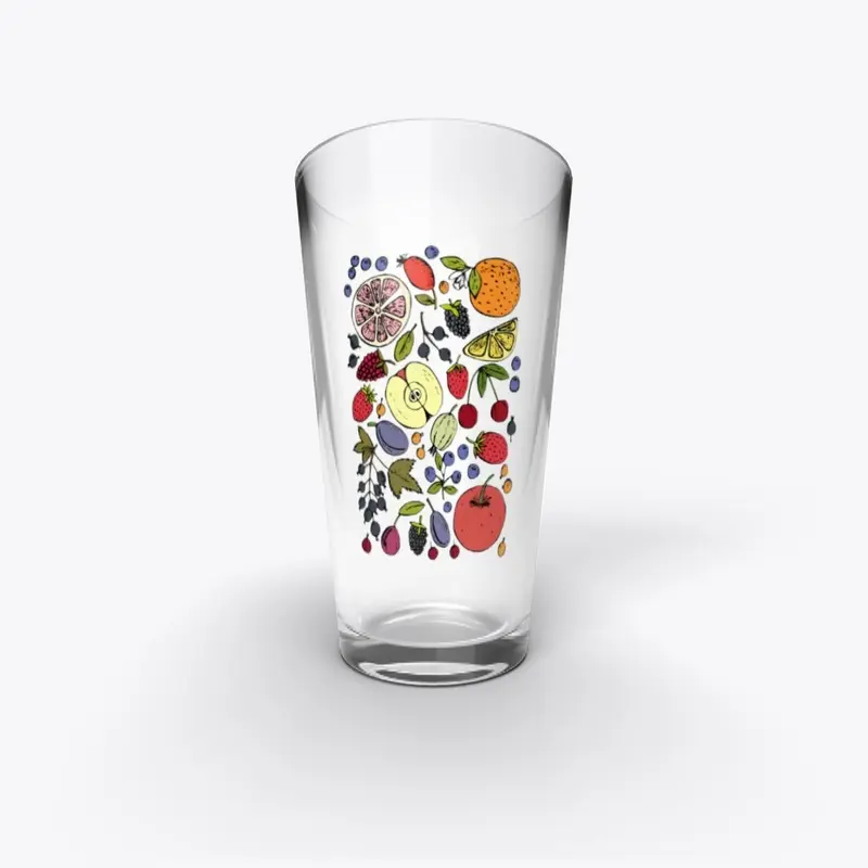 fruit pint glass