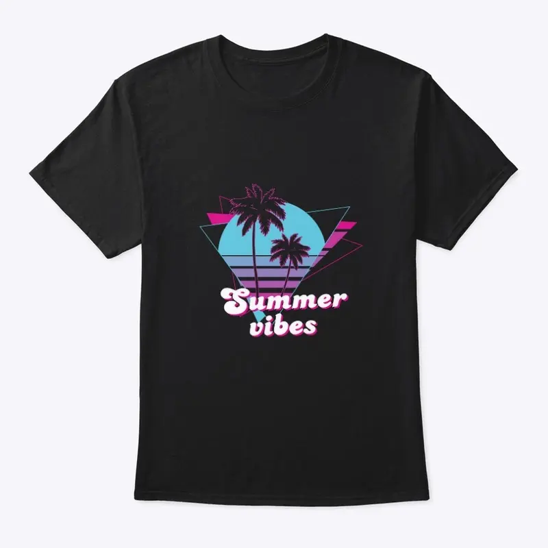 “Summer vibes” Classic Neck T-Shirt