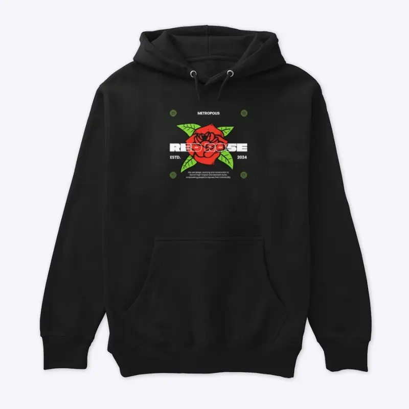 “Red rose” Unisex Pullover Hoodie